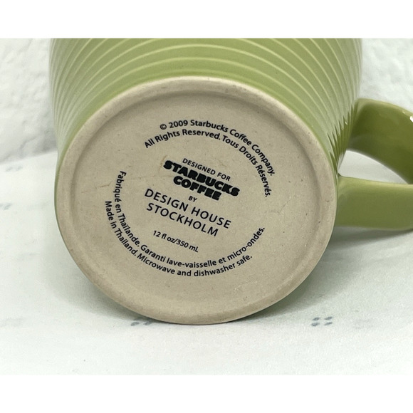 Starbucks 2009 Design House Stockholm‎ Green Coffee Mug 12 fl oz - Picture 6 of 9